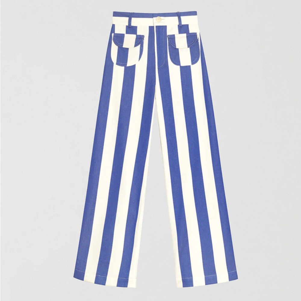 La veste parasol pants in blue